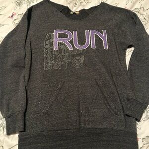 Charcoal/Purple Graphic Sweatshirt
